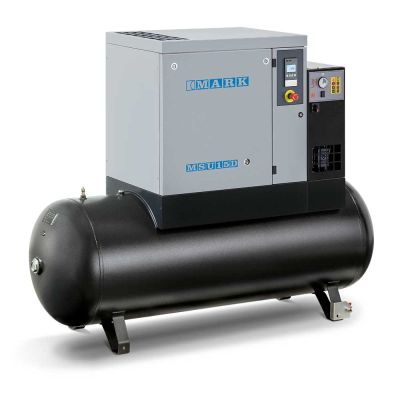 Mark Compressor MSU 15D TM, 15 HP Rotary Screw Compressor World Latin America, 45.1 CFM @ 145 PSI, 120 Gallon Tank & Air Dryer, 208-230/460-Volt, 3-Phase