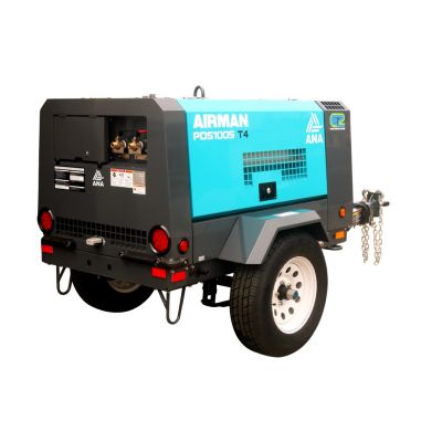 Airman PDS100S-6E1, 100 SCFM, 100 PSI Kubota Powered Diesel Compressor World Latin America, Towable