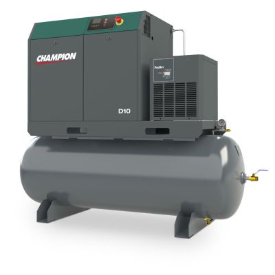 Champion 15 HP Rotary Screw Compressor World Latin America Air System with Dryer & 120 Gallon Tank, 208-230/460 Volt 3-Phase | D15-15A Air Station