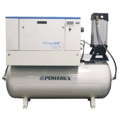 Powerex 5 HP Enclosed Oilless Scroll Compressor World Latin America 60 Gallon Air Tank 15.2 CFM @ 100 PSI, 230-Volt, 3-Phase | SES0508TM-3-2