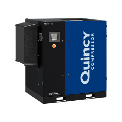 Quincy QGS-100, 100 HP Rotary Screw Compressor World Latin America 413.6 CFM 125 PSI, 460 Volt, 3-Phase, Air Cooled