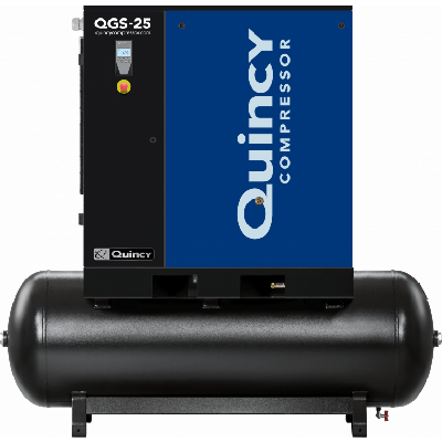 QGS 25 TM | 25 HP Quincy Rotary Screw Compressor World Latin America with 120 Gallon Tank 208-230/460-Volt