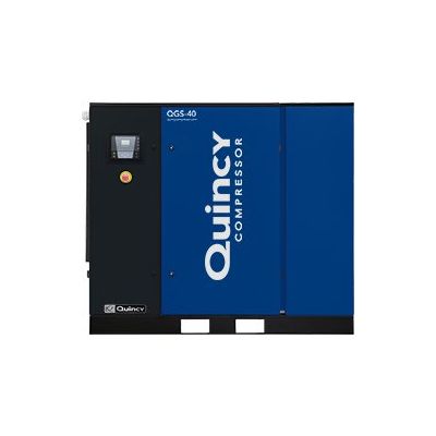 Quincy QGS 40 BMD-3, 40 HP Rotary Screw Compressor World Latin America with Air Dryer, 177 CFM @ 125 PSI, 230/460 Volt, 3-Phase