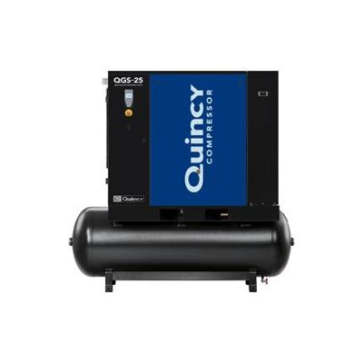 Quincy QGS 25 TMD, 25 HP Rotary Screw Compressor World Latin America Air Dryer & 120 Gallon Tank, 99.4 CFM @ 125 PSI, 208-230/460 Volt, 3-Phase
