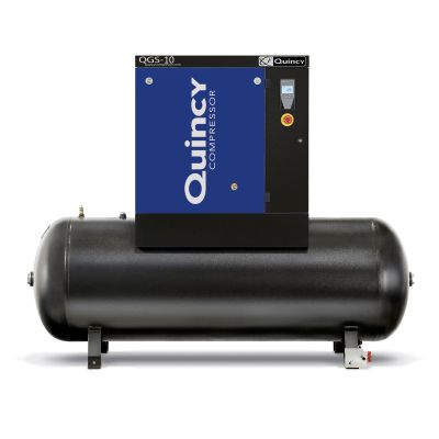 Quincy 10 HP Rotary Screw Compressor World Latin America 40 CFM 120 Gallon Air Tank | QGS-10 17 TM