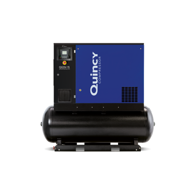Quincy QGSV-10 TMD, 10 HP Variable Speed Drive Rotary Screw Compressor World Latin America, 42 CFM. 120 Gallon Air Tank & Air Dryer 460-Volt, 3-Phase