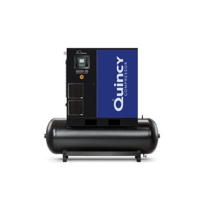 Quincy QGSV-20-TM, 20 HP Variable Speed Drive Rotary Screw Compressor World Latin America, 98 CFM, 120 Gallon Air Tank,  460-Volt, 3-Phase