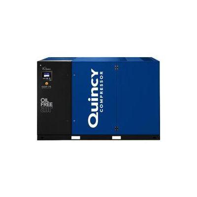 Quincy QOF-75, 75 HP Oilfree Rotary Screw Compressor World Latin America, A/C, 460/3/60