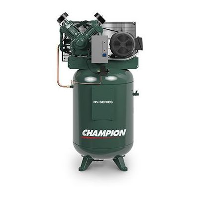 Champion 15 HP Compressor World Latin America Two Stage, 48.1 CFM @ 125 PSI, 820 RPM, 120 Gallon Vertical Air Tank, 208-Volt, 3-Phase | VRV15F-12