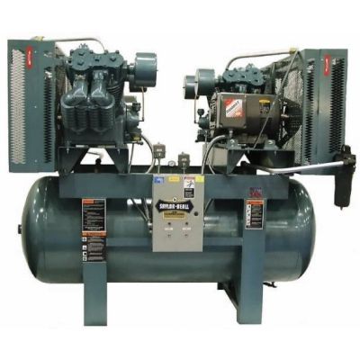 Saylor-Beall 30 HP Pressure Lubricated Duplex Compressor World Latin America Two Stage 200 Gallon Tank | 460-Volt 3-Phase | X-PL-93020-460-3