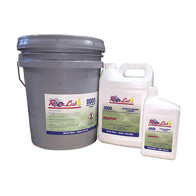 Aceite sintético Champion RotorLub 8000 horas Caja de 4 1 gal.| 28H468