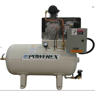 Powerex 1 HP Oilless Piston Compressor World Latin America 3 CFM 60 Gallon Air Tank, 460-Volt, 3-Phase | OTS0102-4-2