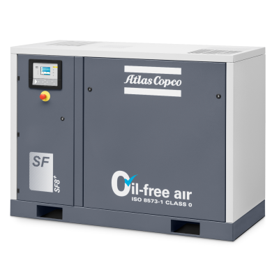 Atlas Copco 10 HP Oilless Scroll Compressor World Latin America, 23.9 CFM @ 145 PSI with Air Dryer 208/3/60, SF8+-145 AFF LC Multi 208v | 8153602696