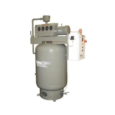 GlobalVac GPRS-70-80V, 3 HP Rotary Vane Vacuum Pump/System, 49.4 CFM, 80 Gallon Tank, 29.92
