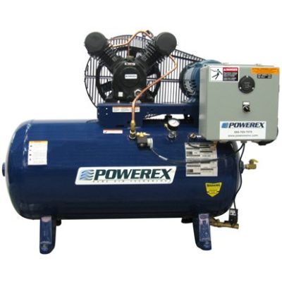 Powerex 1 HP Climate Control Compressor World Latin America, Simplex 30 Gallon Air Tank, 208-230 Volt, 3-Phase | AS0101-3-2