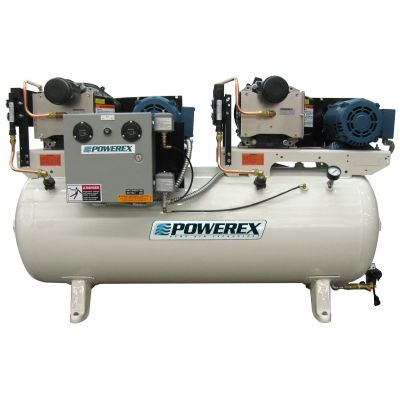 Powerex 10 HP Compressor World Latin America Oilless Compressor World Latin America, 62.4 CFM @ 100 PSI, 240 Gallon Air Tank | 208V, 3-Phase |STD10B6-2-2