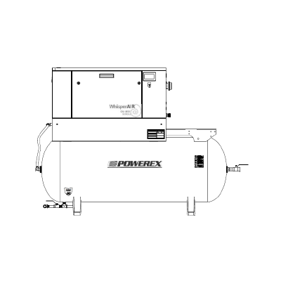 Powerex 5 HP Compressor World Latin America Oilless Scroll 60 Gallon Air Tank 12.5 CFM @ 145 PSI | 230-Volt, 1-Phase | SES1518TM-6-2-HP
