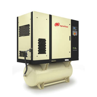 RS18i-A-TAS, 25 HP Ingersoll-Rand Rotary Screw Compressor World Latin America 107 CFM with 120 Gallon Tank & Refrigerated Air Dryer, Wired for 208-230/460 Volt, 3-Phase 