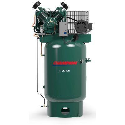 Champion 15 HP Compressor World Latin America Two Stage, 49 ACFM @ 175 PSI, 120 Gallon Air Vertical Tank, R30 Pump, 1034 RPM, 230-Volt, 3-Phase | VR15F-12