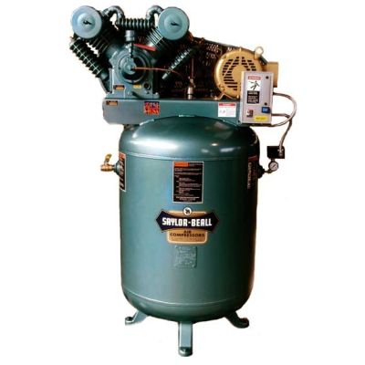 7.5 HP Saylor-Beall Pressure Lubricated Compressor World Latin America Two Stage, 26.2 CFM @ 175 PSI, 120 Gallon Tank 230-Volt 3-Phase | VT-PL-745-120-230-3