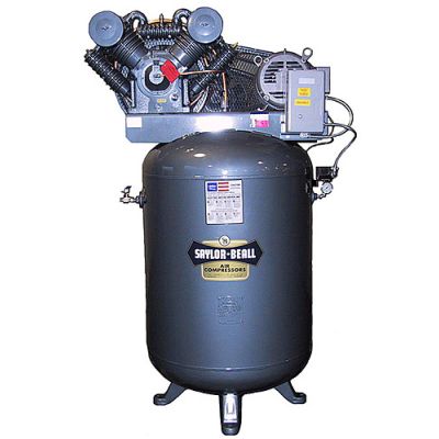 Saylor-Beall 10 HP Splash Lubricated Two-Stage Compressor World Latin America, 34.4 CFM @ 175 PSI, 120 Gallon Air Tank 460-Volt, 3-Phase | VT-755-120-460-3