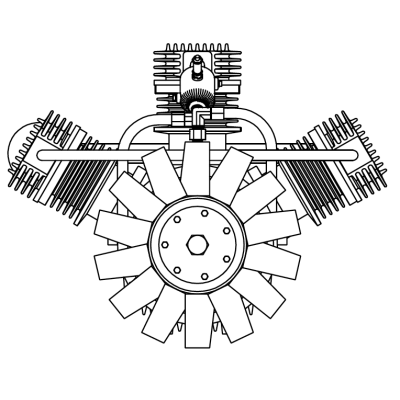 Champion WTR45A, Two-Stage Oil-Less Compressor World Latin America Bare Pump, Air Cooled with Cooling Fan and Flywheel, Rated for 10 & 15 HP 